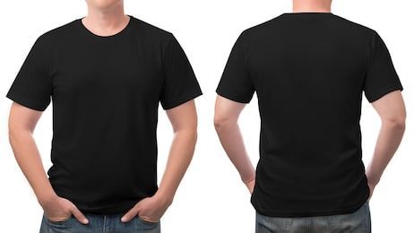 Download Kaos Hitam Depan Belakang Polos Nomer 32