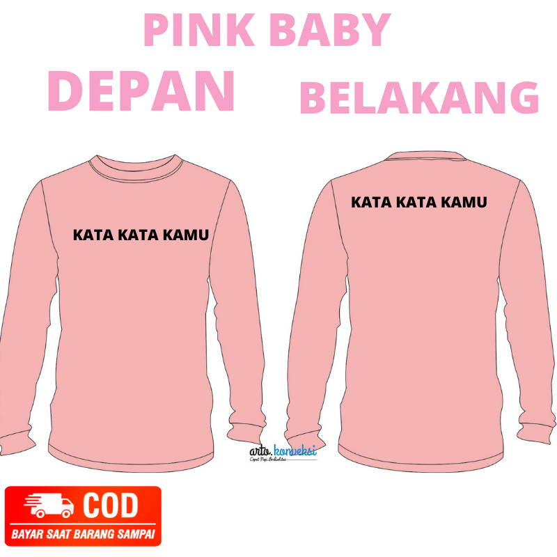 Detail Kaos Hitam Polos Lengan Panjang Wanita Depan Belakang Nomer 51