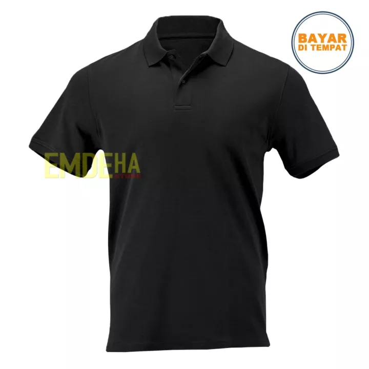 Detail Kaos Kerah Hitam Polos Nomer 8