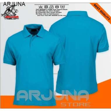 Detail Kaos Kerah Polos Biru Dongker Depan Belakang Nomer 22