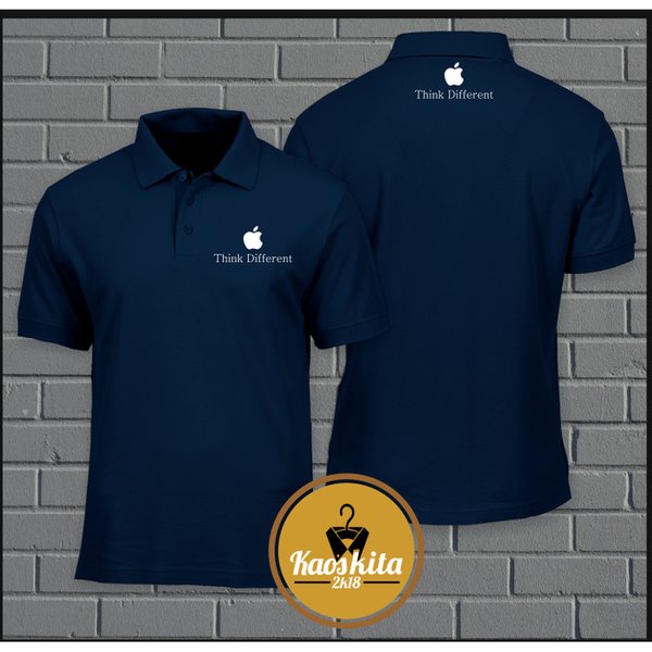 Detail Kaos Kerah Polos Biru Dongker Depan Belakang Nomer 36