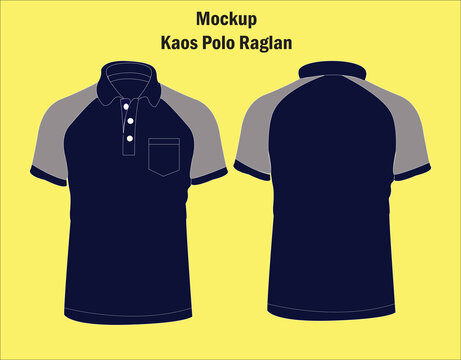 Detail Kaos Kerah Polos Biru Dongker Depan Belakang Nomer 46