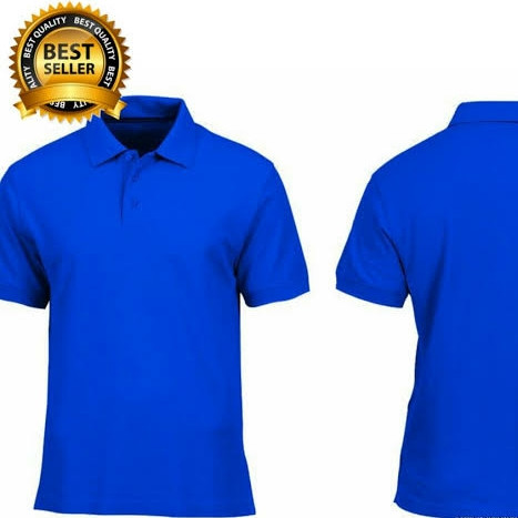 Detail Kaos Kerah Polos Biru Dongker Depan Belakang Nomer 6