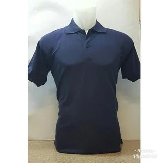 Detail Kaos Kerah Polos Biru Dongker Depan Belakang Nomer 49