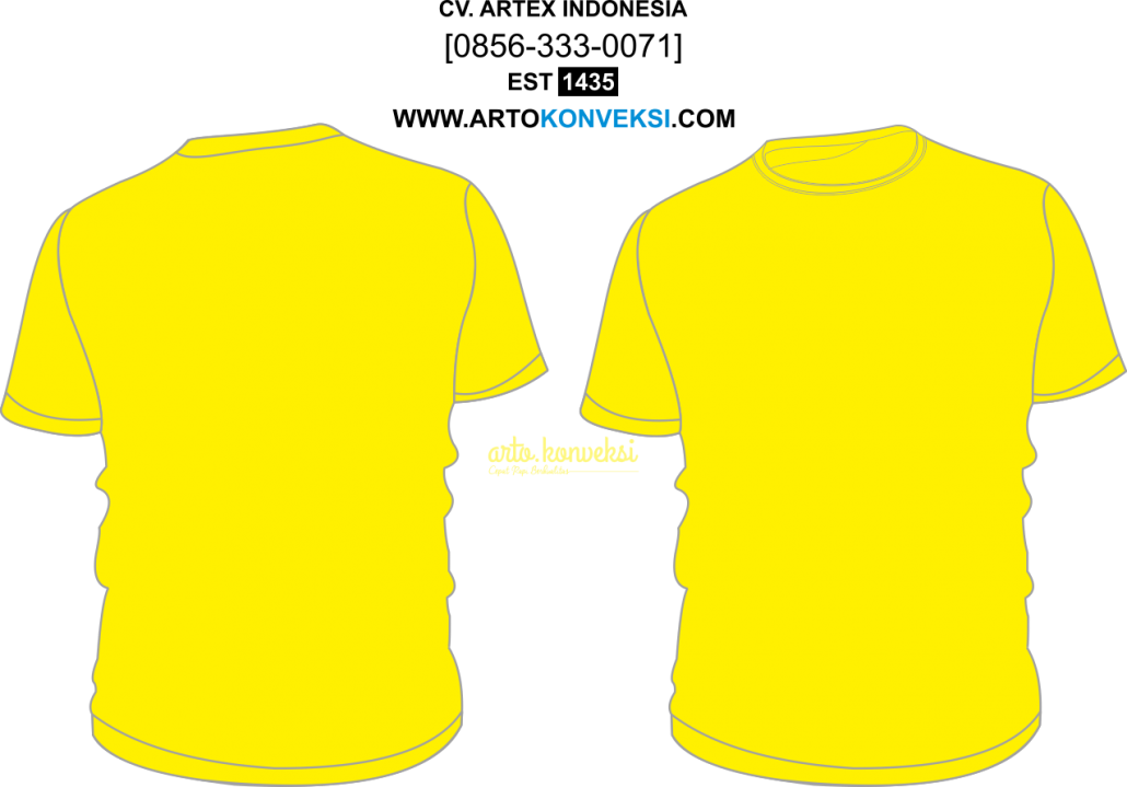 Detail Kaos Kuning Polos Depan Belakang Nomer 22