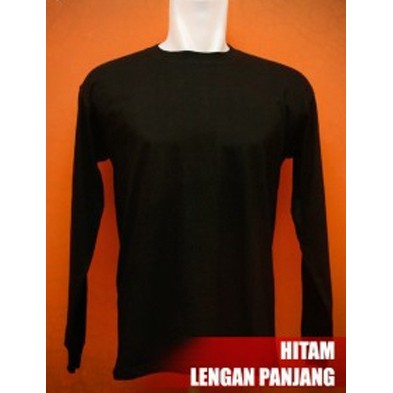 Detail Kaos Lengan Panjang Polos Hitam Nomer 27