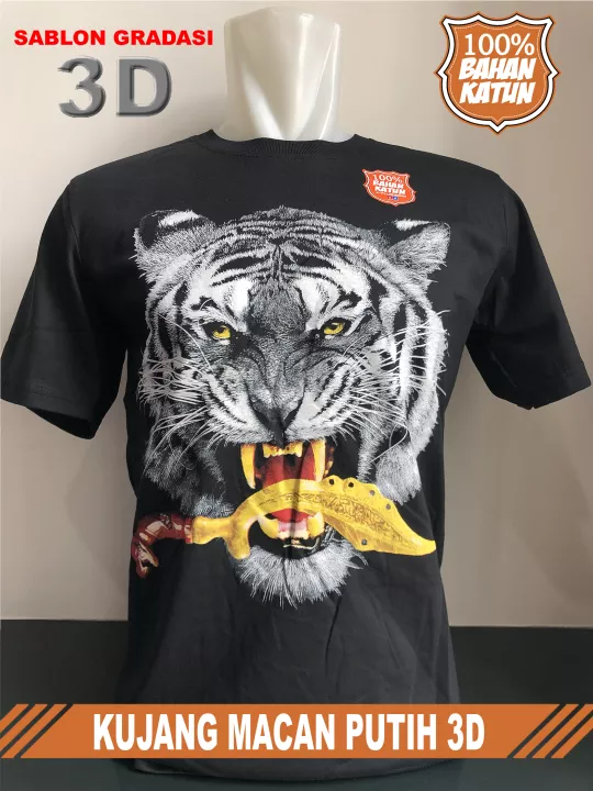 Detail Kaos Macan Putih Nomer 31