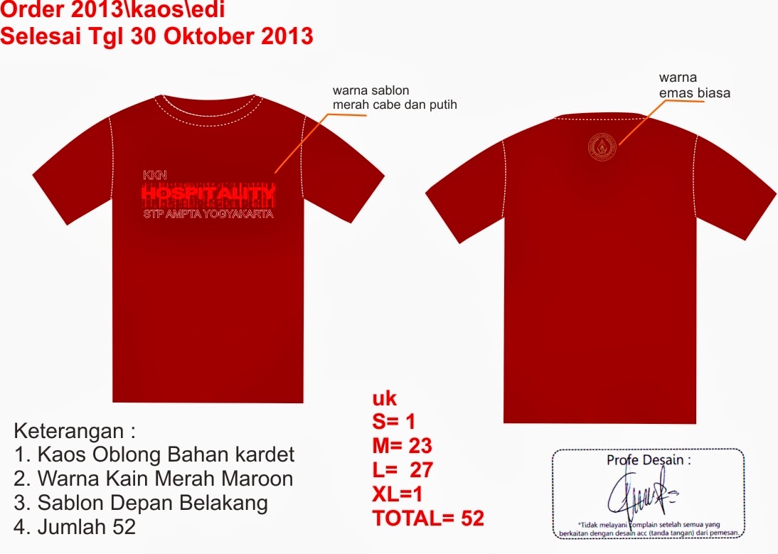 Detail Kaos Merah Maroon Polos Depan Belakang Nomer 32