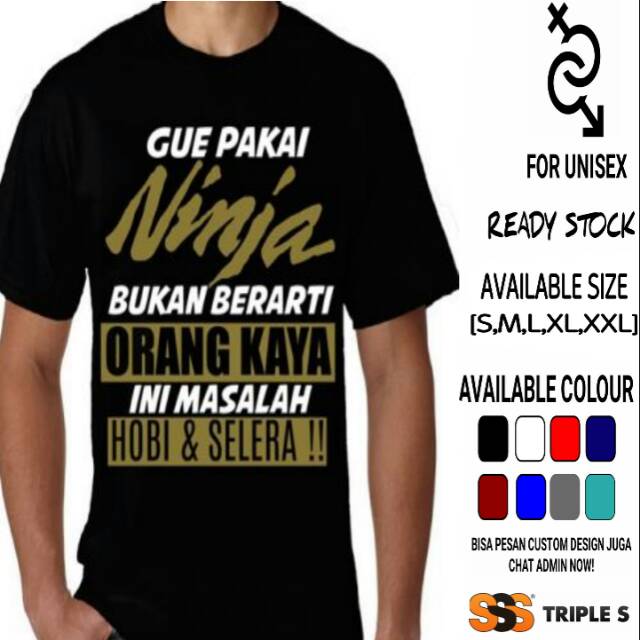 Detail Kaos Ninja Kata Kata Nomer 30