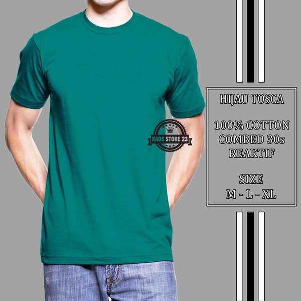 Detail Kaos Oblong Hijau Tosca Nomer 3