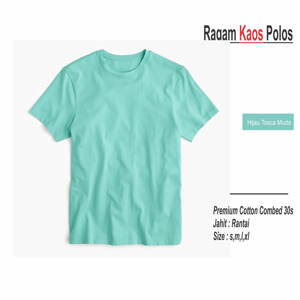 Detail Kaos Oblong Hijau Tosca Nomer 7