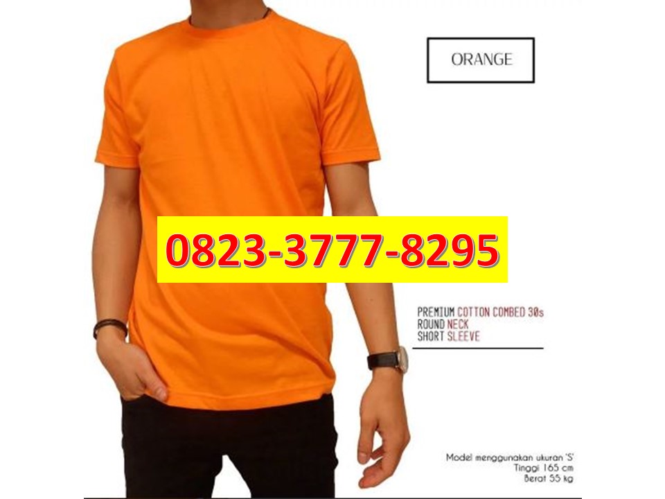 Detail Kaos Orange Polos Depan Belakang Nomer 24