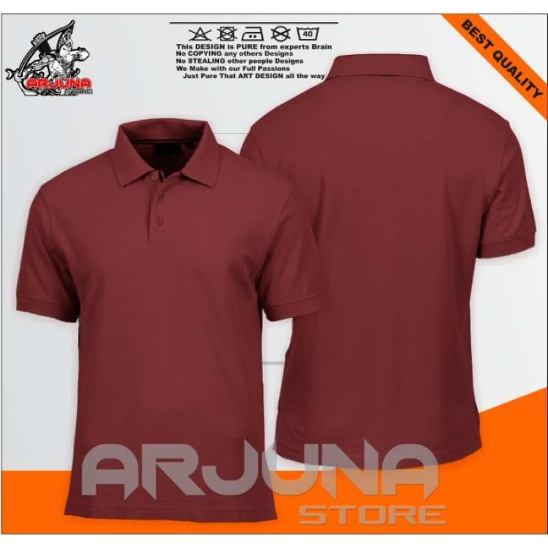 Detail Kaos Polo Depan Belakang Polos Nomer 55