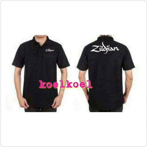 Detail Kaos Polo Hitam Depan Belakang Nomer 22