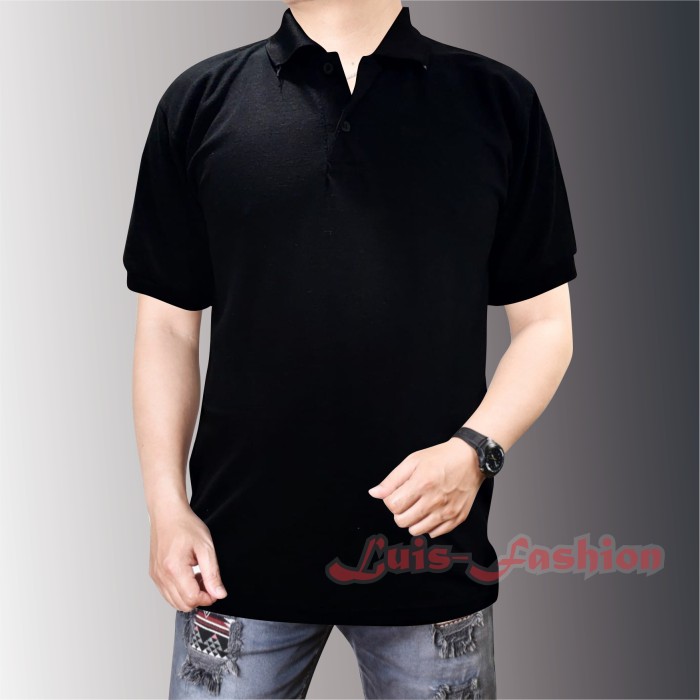 Detail Kaos Polo Hitam Polos Nomer 19