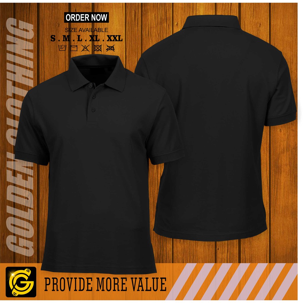 Detail Kaos Polo Hitam Polos Nomer 21