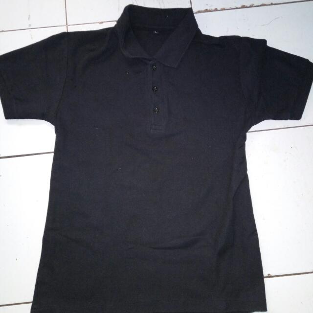 Detail Kaos Polo Hitam Polos Nomer 25