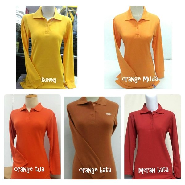 Detail Kaos Polo Lengan Panjang Berkerah Wanita Nomer 18