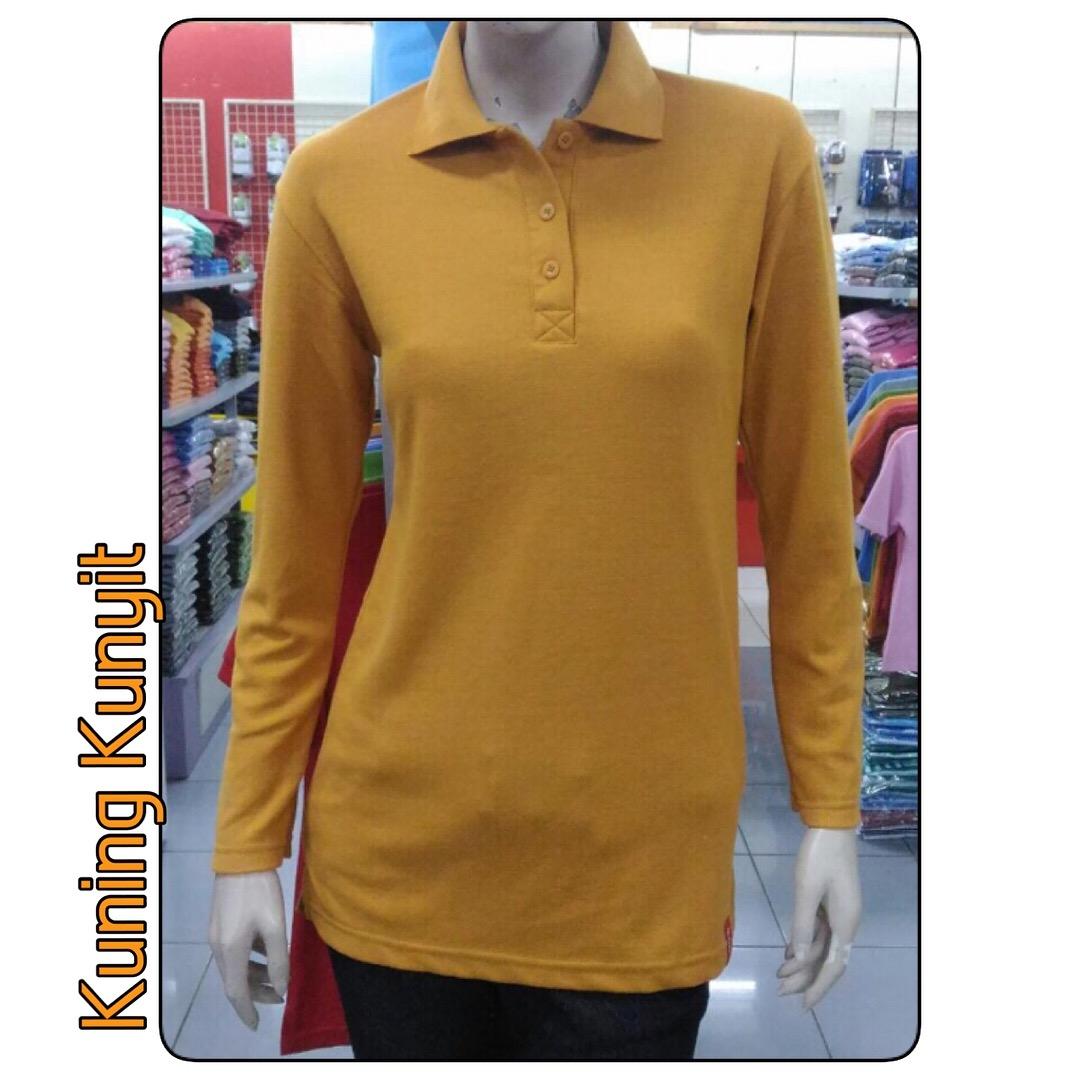 Detail Kaos Polo Lengan Panjang Berkerah Wanita Nomer 25