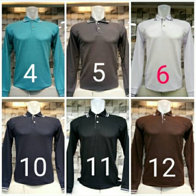 Detail Kaos Polo Lengan Panjang Berkerah Wanita Nomer 29