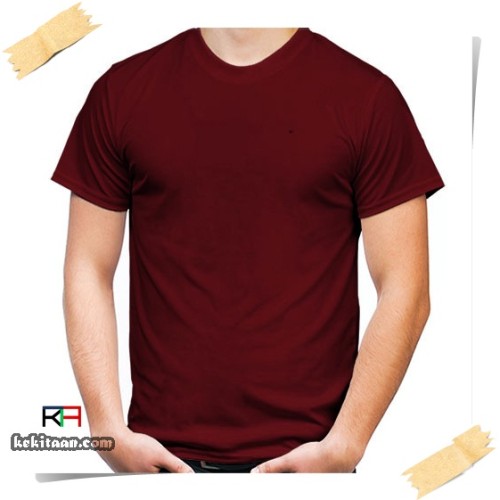 Detail Kaos Polo Merah Maroon Depan Belakang Nomer 11