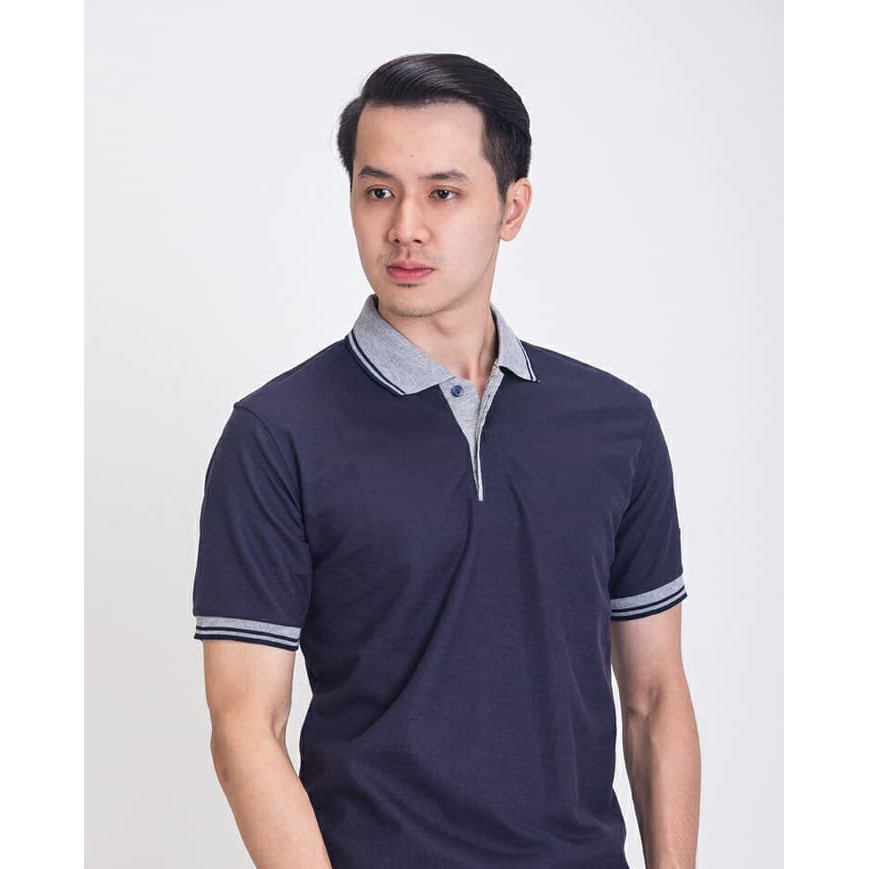 Detail Kaos Polo Navy Nomer 25