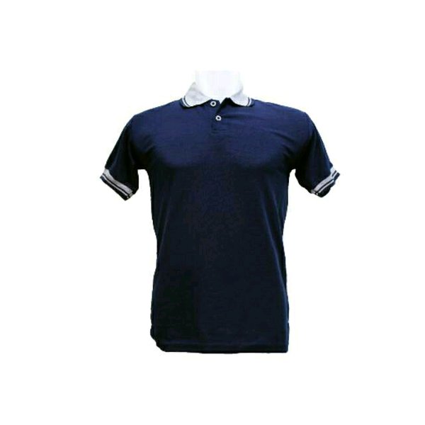 Detail Kaos Polo Navy Nomer 34