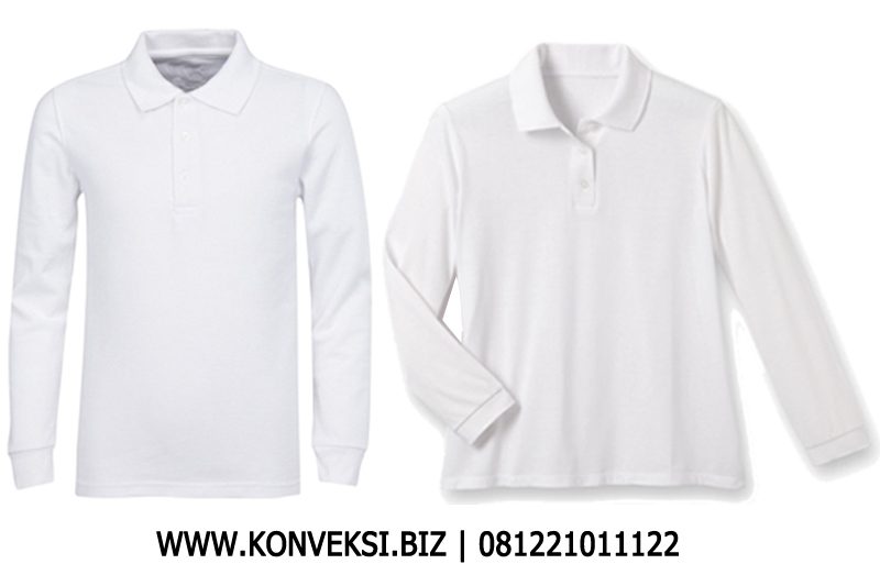 Detail Kaos Polo Putih Panjang Nomer 7