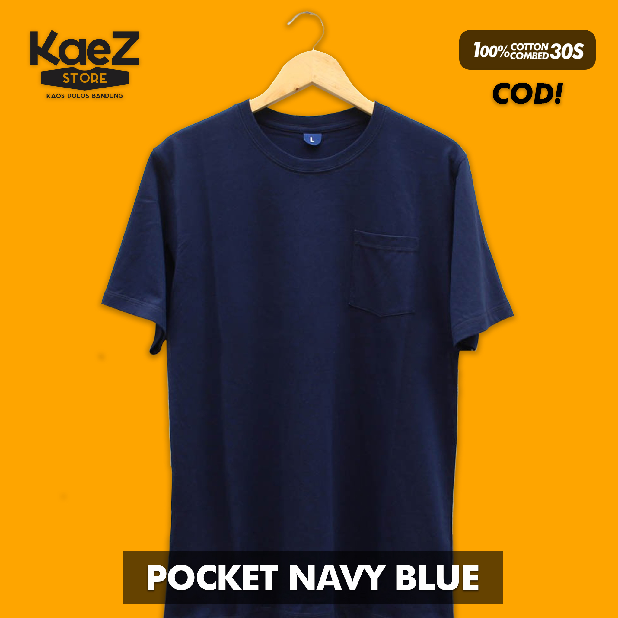 Detail Kaos Polos Biru Dongker Nomer 56