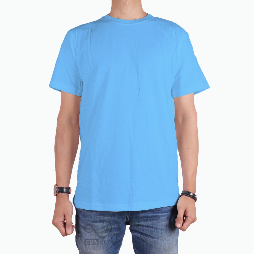 Detail Kaos Polos Biru Langit Belakang Nomer 4