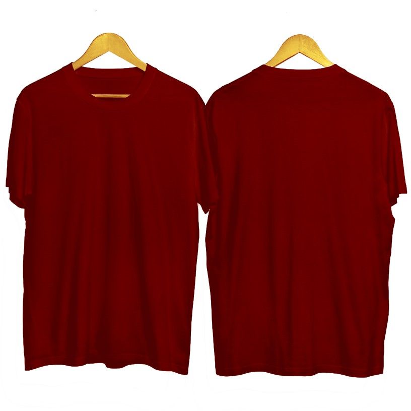 Kaos Polos Depan Belakang Merah - KibrisPDR