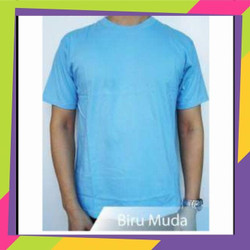 Detail Kaos Polos Depan Belakang Untuk Desain Biru Muda Nomer 35