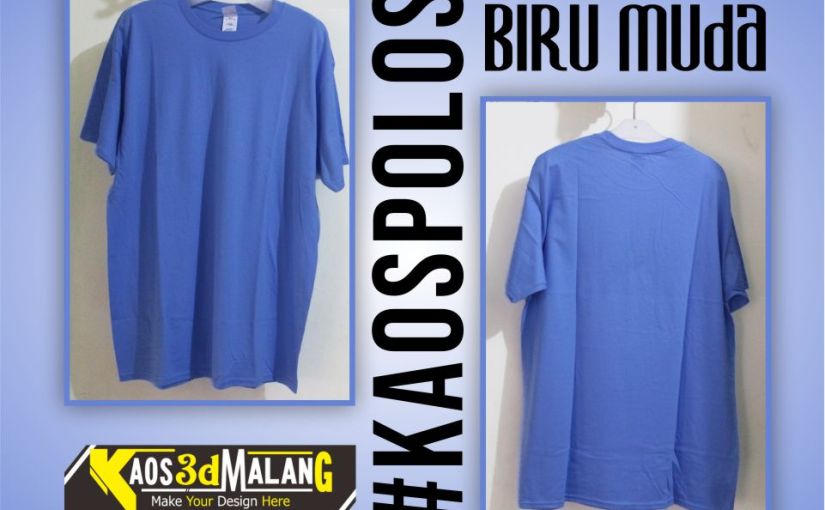 Detail Kaos Polos Depan Belakang Untuk Desain Biru Muda Nomer 49