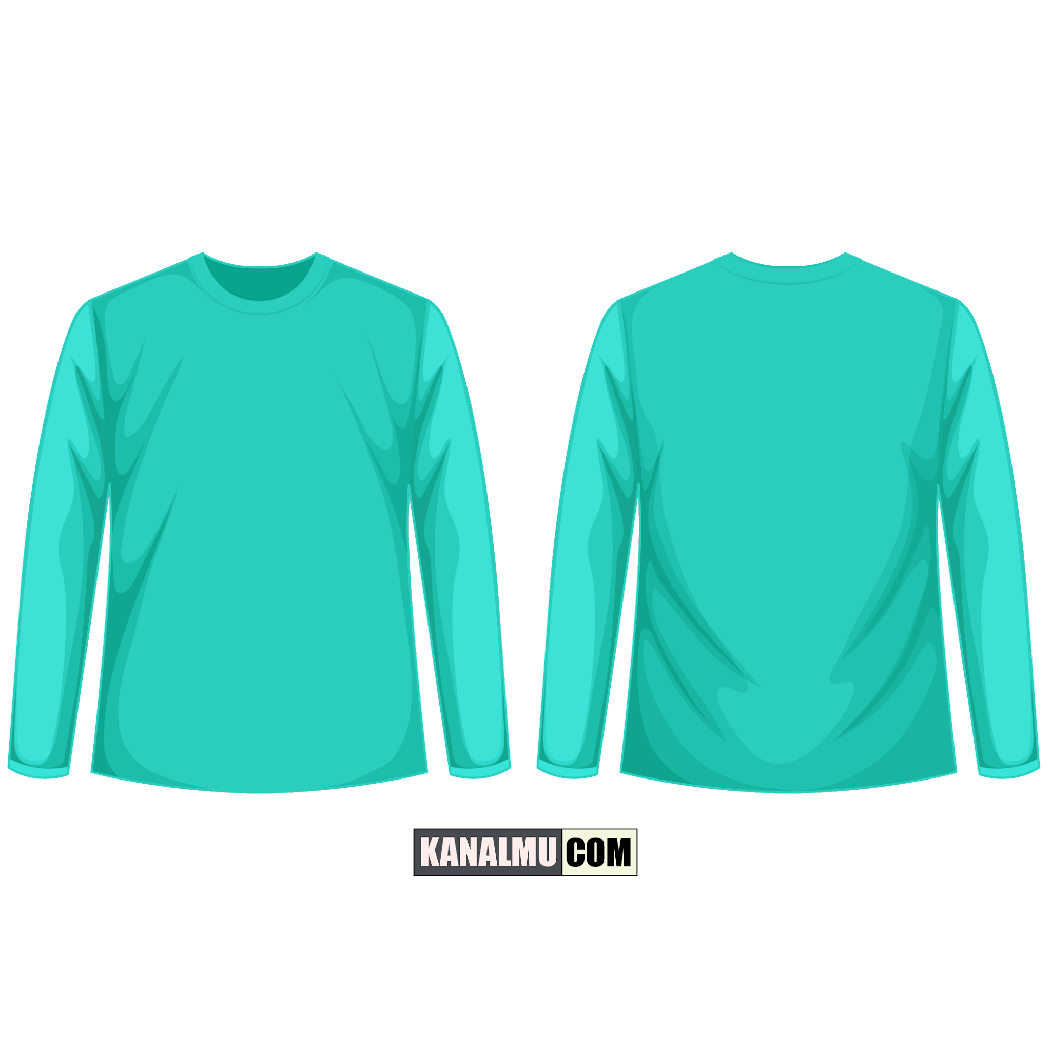 Detail Kaos Polos Hijau Tosca Depan Belakang Nomer 5