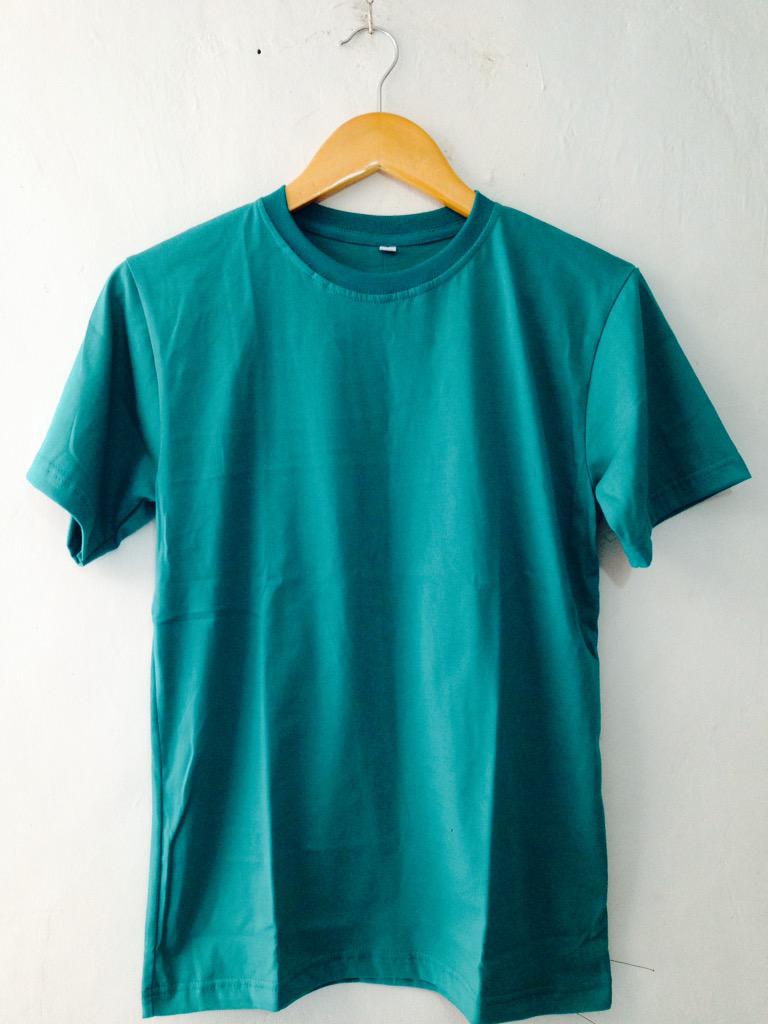 Detail Kaos Polos Hijau Tosca Depan Belakang Nomer 7