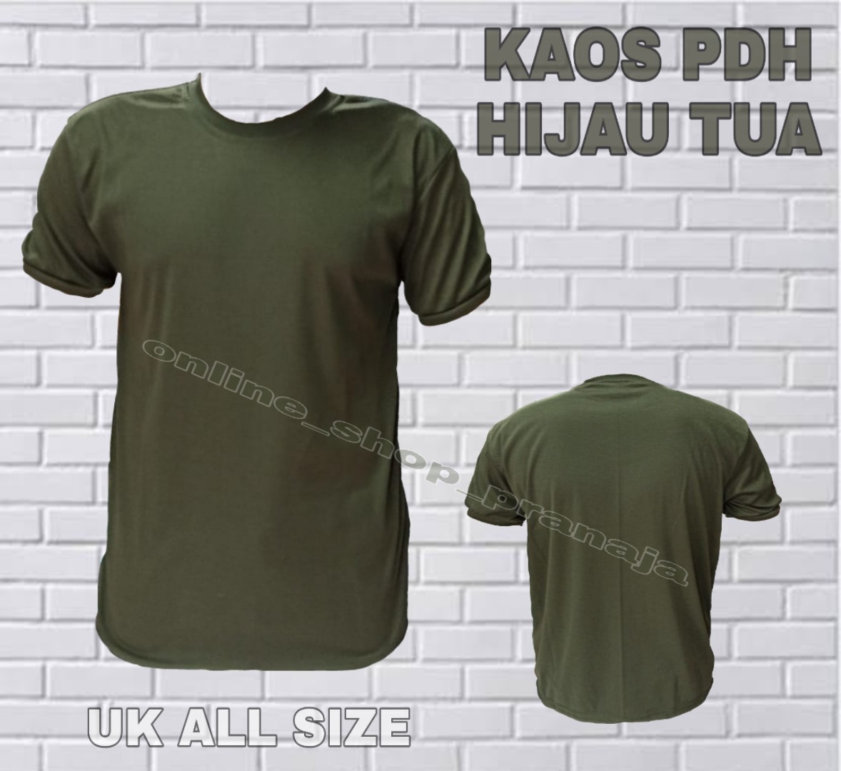 Detail Kaos Polos Hijau Tua Depan Belakang Nomer 42