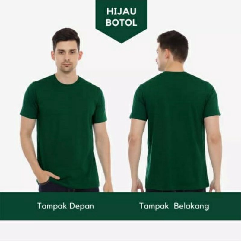 Detail Kaos Polos Hijau Tua Depan Belakang Nomer 9