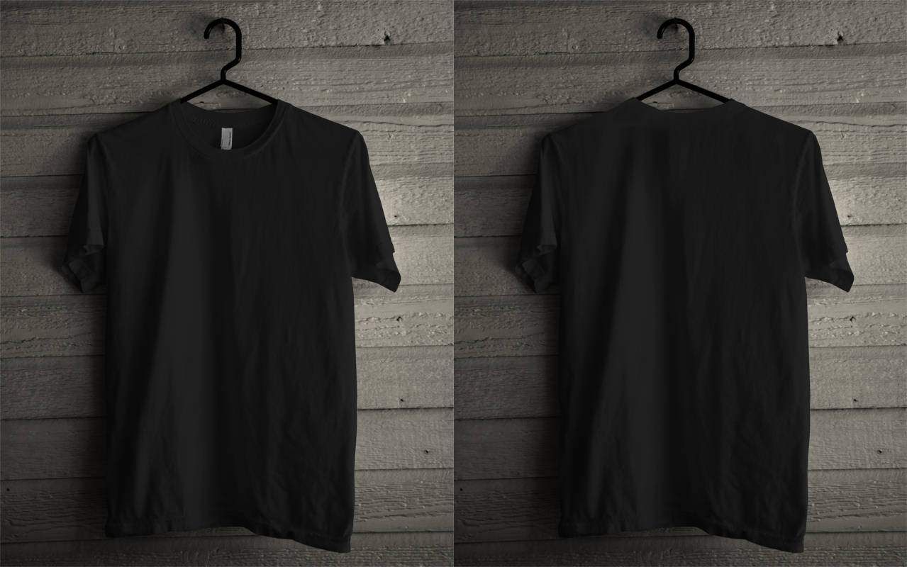 Detail Kaos Polos Hitam Oversize Depan Belakang Nomer 13