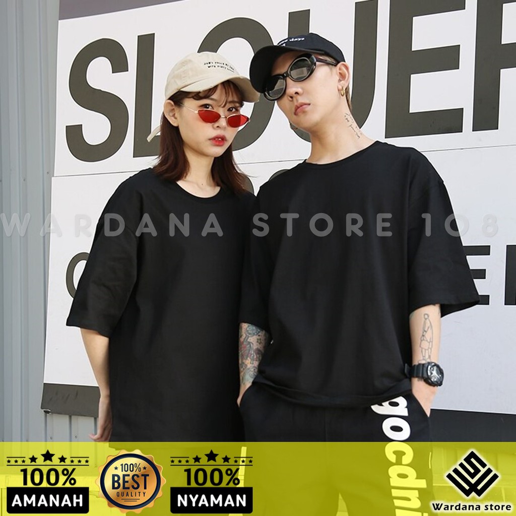 Detail Kaos Polos Hitam Oversize Depan Belakang Nomer 45