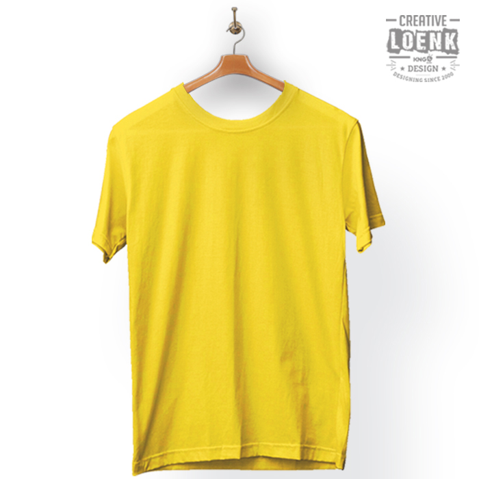 Detail Kaos Polos Kuning Depan Belakang Nomer 21