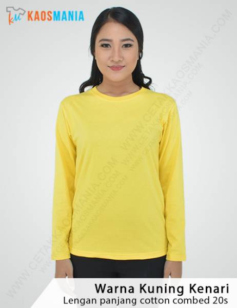 Detail Kaos Polos Kuning Lengan Panjang Nomer 25