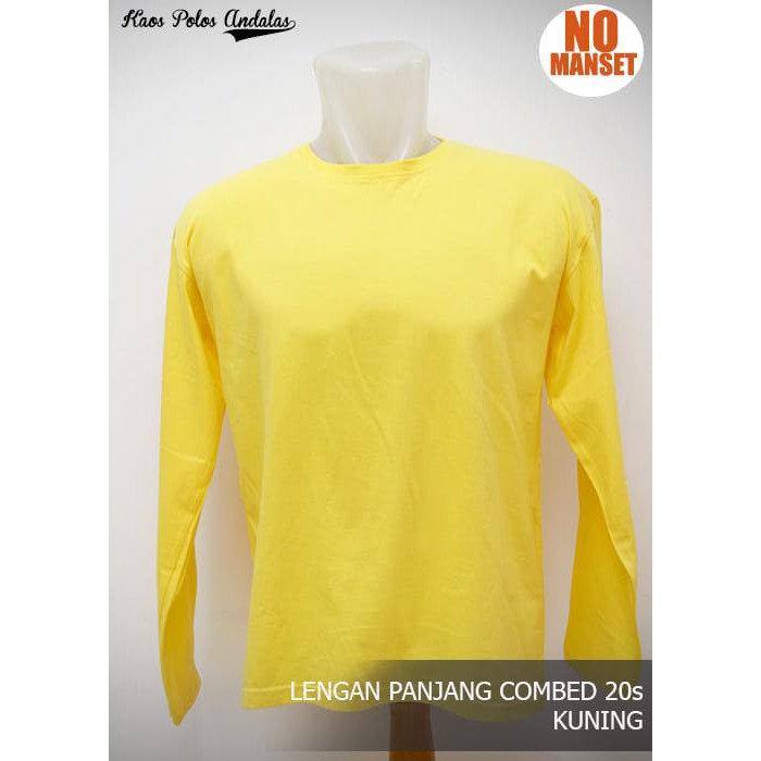 Detail Kaos Polos Kuning Lengan Panjang Nomer 29