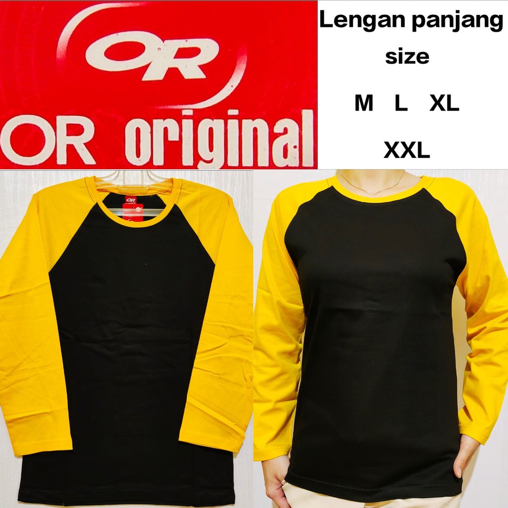 Detail Kaos Polos Kuning Lengan Panjang Nomer 45