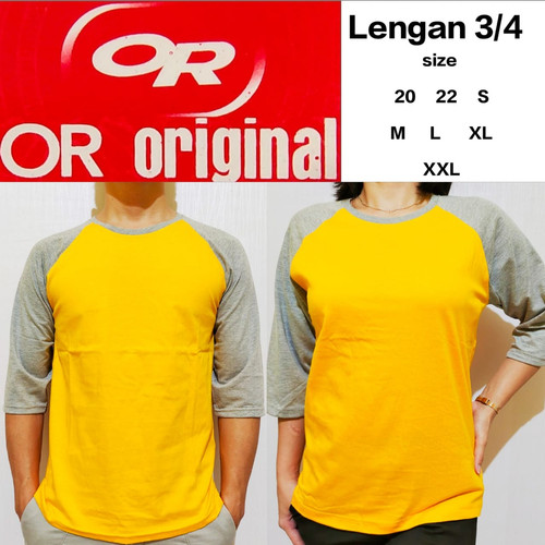 Detail Kaos Polos Kuning Lengan Panjang Depan Belakang Nomer 42