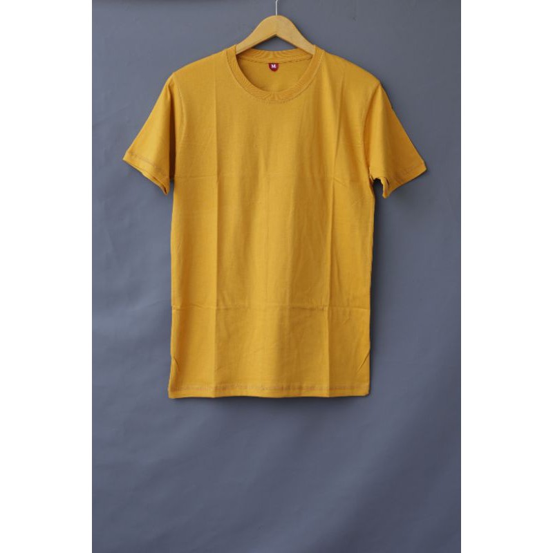 Detail Kaos Polos Kuning Mustard Belakang Nomer 5