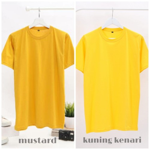 Detail Kaos Polos Kuning Mustard Belakang Nomer 49