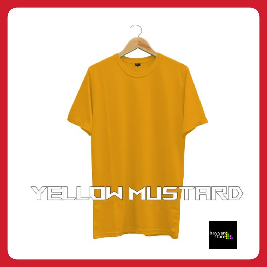 Detail Kaos Polos Kuning Mustard Belakang Nomer 52