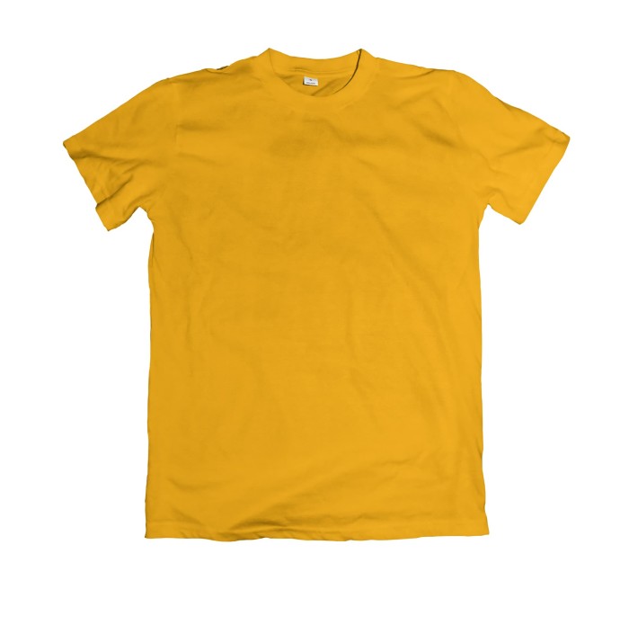 Detail Kaos Polos Kuning Mustard Depan Belakang Nomer 4