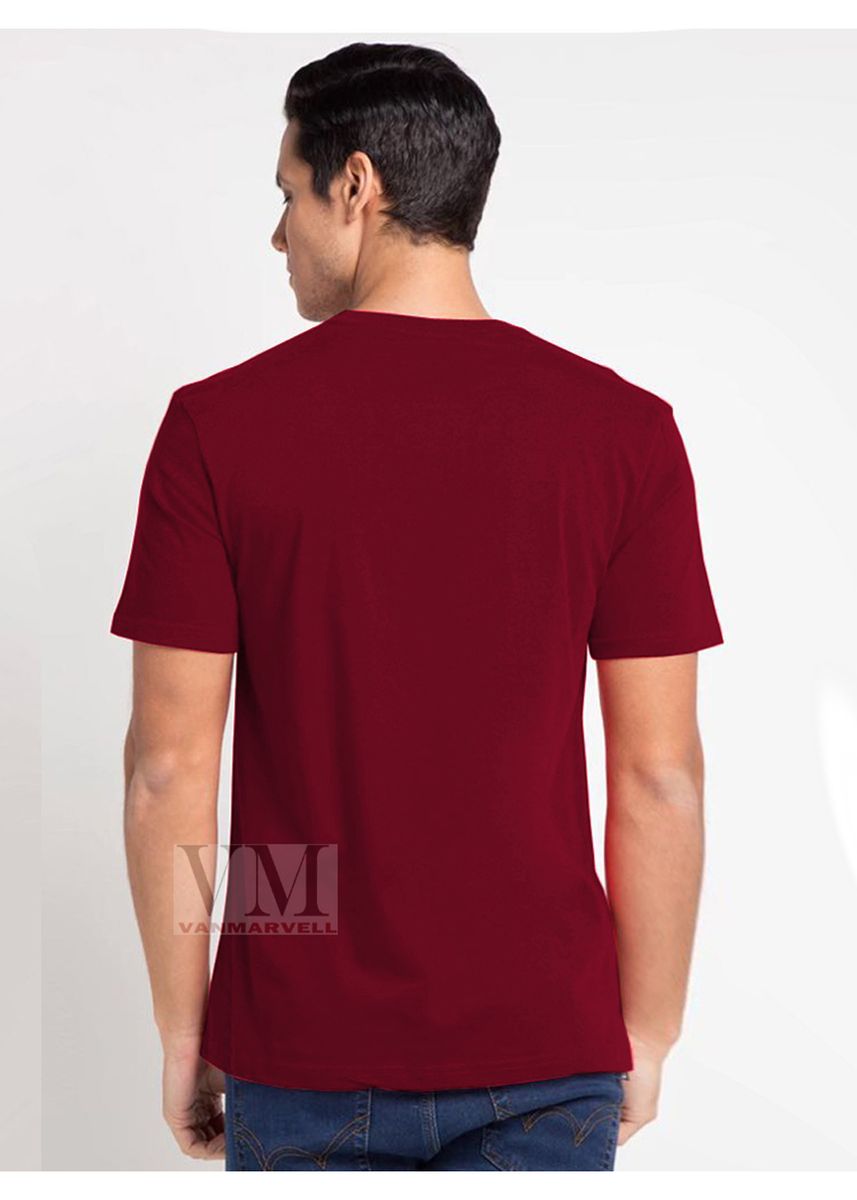 Detail Kaos Polos Maroon Depan Belakang Nomer 46