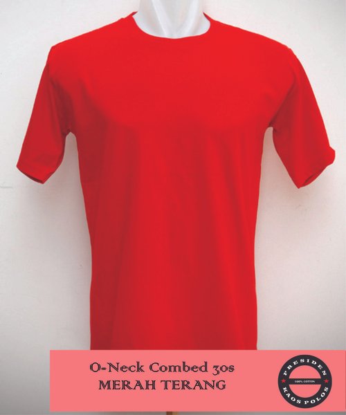 Detail Kaos Polos Merah Depan Belakang Nomer 9
